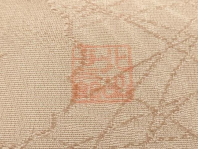 平和屋着物●皇室献上作家 北出与三郎 無地絵羽訪問着 草花地紋 胡桃染色 正絹 逸品 DABB4327ps