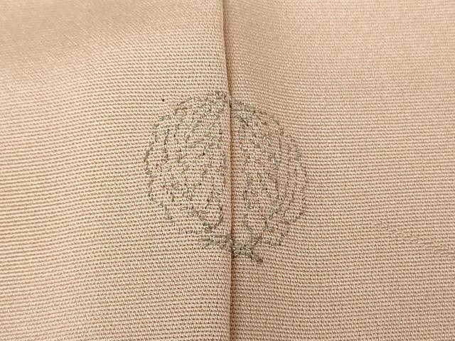 平和屋着物●皇室献上作家 北出与三郎 無地絵羽訪問着 草花地紋 胡桃染色 正絹 逸品 DABB4327ps