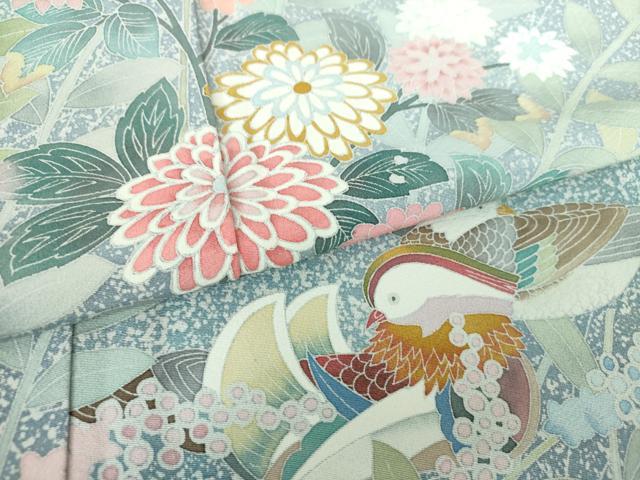 平和屋着物●訪問着 友禅 作家物 鴛鴦花文 暈し染め 正絹 逸品 DABB4330ps