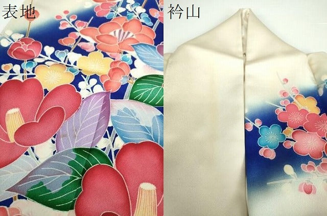 平和屋着物●豪華振袖 友禅 吉祥花文 暈し染め 正絹 逸品 DABB4337ps