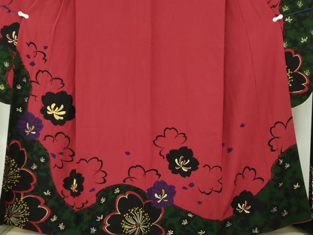 平和屋着物●豪華振袖 駒刺繍 舞花文 金彩 正絹 逸品 DABB4338ps