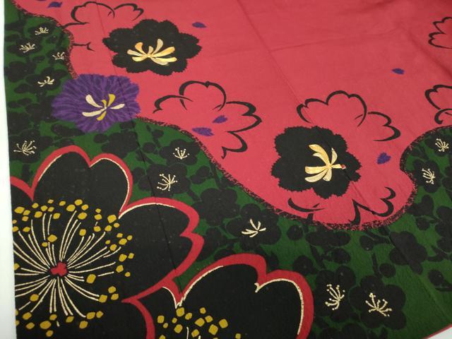平和屋着物●豪華振袖 駒刺繍 舞花文 金彩 正絹 逸品 DABB4338ps