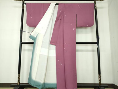 平和屋着物●上質な小紋 舞桜 正絹 逸品 DABB4339ps