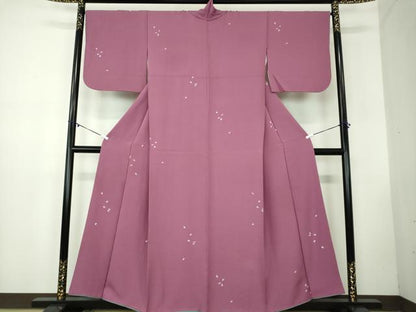 平和屋着物●上質な小紋 舞桜 正絹 逸品 DABB4339ps