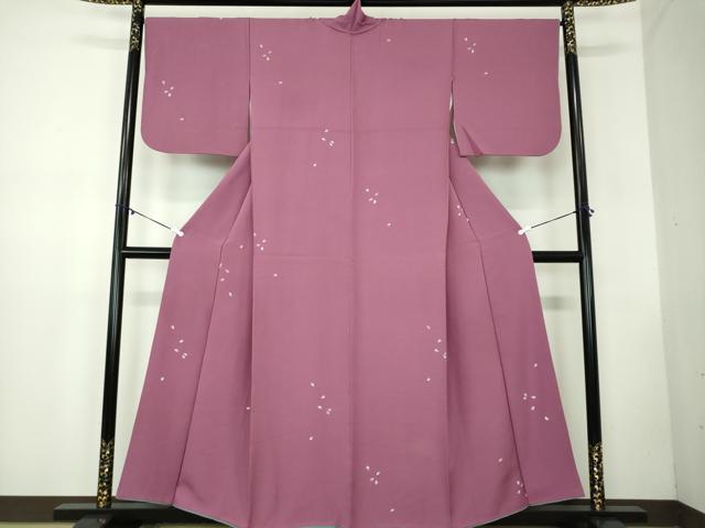 平和屋着物●上質な小紋 舞桜 正絹 逸品 DABB4339ps