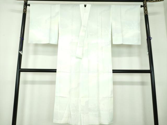 平和屋着物●上質な長襦袢　無双仕立て　雲取り秋草地紋　暈し染め　正絹　逸品　未使用　DABB4354ps