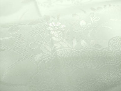 平和屋着物●上質な長襦袢　無双仕立て　雲取り秋草地紋　暈し染め　正絹　逸品　未使用　DABB4354ps