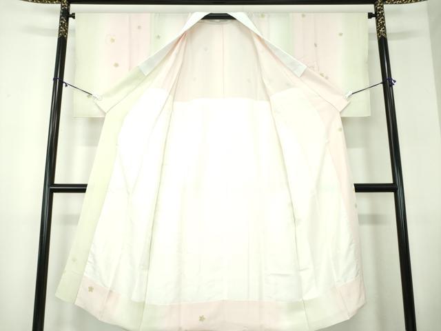 平和屋着物●上質な長襦袢 無双仕立て 舞桜 暈し染め 正絹 逸品 DABB4355ps