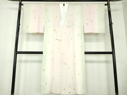 平和屋着物●上質な長襦袢 無双仕立て 舞桜 暈し染め 正絹 逸品 DABB4355ps