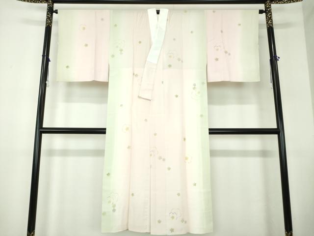 平和屋着物●上質な長襦袢 無双仕立て 舞桜 暈し染め 正絹 逸品 DABB4355ps