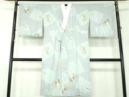 平和屋着物●上質な長襦袢　無双仕立て　源氏香　花丸文　正絹　逸品　未使用　DABB4358ps