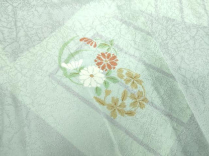 平和屋着物●上質な長襦袢　無双仕立て　源氏香　花丸文　正絹　逸品　未使用　DABB4358ps