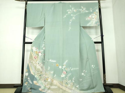 平和屋着物●訪問着 辻が花 暈し染め 金銀彩 正絹 逸品 未使用 DABB4359ps