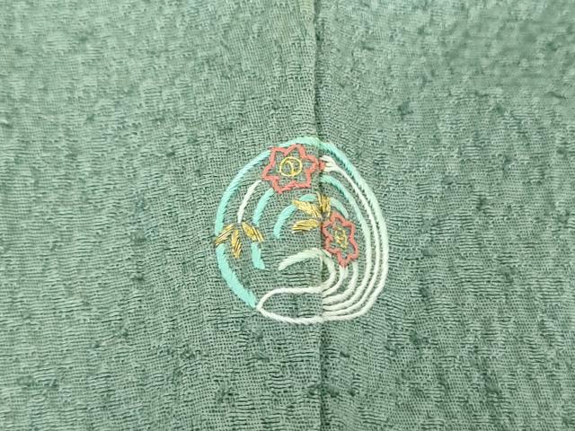 平和屋着物●訪問着 駒刺繍 渡橋飛鶴風景花文 暈し染め 金彩 正絹 逸品 DABB4360ps