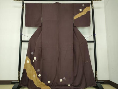 平和屋着物●ファッションデザイナー HIROKO KOSHINO コシノヒロコ 訪問着 絞り 千鳥 金彩 正絹 逸品 未使用 DABB4366ps