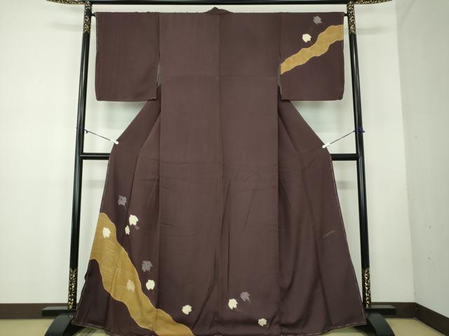 平和屋着物●ファッションデザイナー HIROKO KOSHINO コシノヒロコ 訪問着 絞り 千鳥 金彩 正絹 逸品 未使用 DABB4366ps