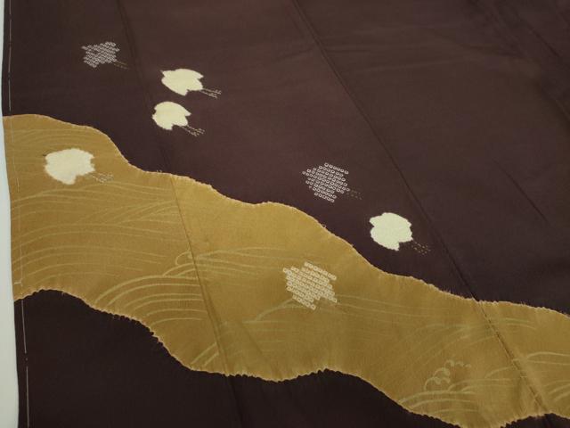 平和屋着物●ファッションデザイナー HIROKO KOSHINO コシノヒロコ 訪問着 絞り 千鳥 金彩 正絹 逸品 未使用 DABB4366ps