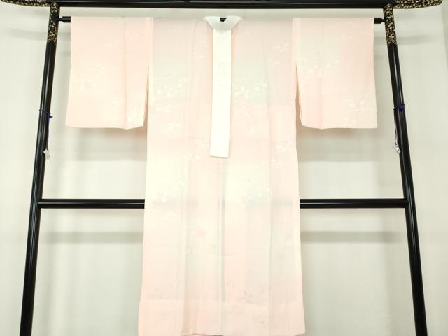 平和屋着物●上質な長襦袢 無双仕立て 露芝舞蝶地紋 暈し染め 正絹 逸品 未使用 DABB4369ps