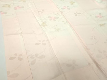 平和屋着物●上質な長襦袢 無双仕立て 露芝舞蝶地紋 暈し染め 正絹 逸品 未使用 DABB4369ps