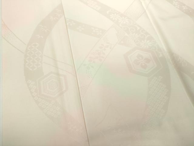 平和屋着物●上質な長襦袢 袷 花熨斗地紋 暈し染め 正絹 逸品 DABB4370ps