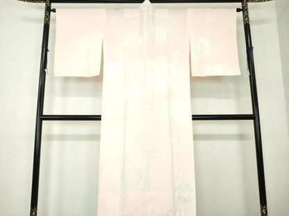 平和屋着物●上質な長襦袢 無双仕立て 雪輪花菱地紋 暈し染め 正絹 逸品 未使用 DABB4374ps