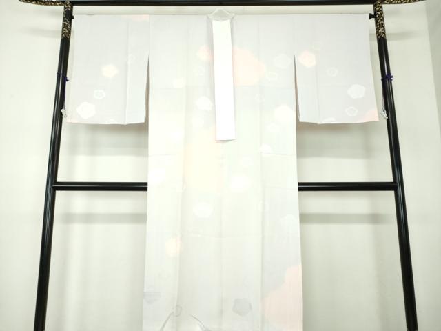 平和屋着物●上質な長襦袢 袷 絞り 舞梅地紋 暈し染め 正絹 逸品 DABB4375ps