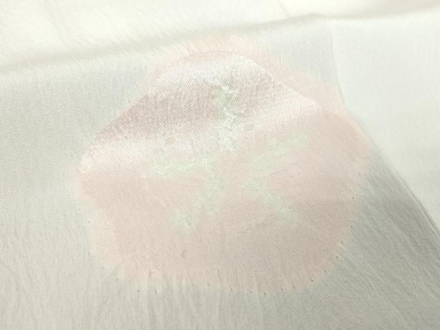 平和屋着物●上質な長襦袢 袷 絞り 舞梅地紋 暈し染め 正絹 逸品 DABB4375ps