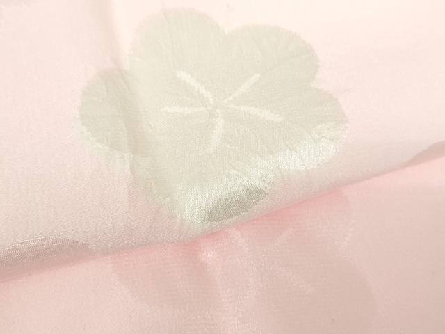 平和屋着物●上質な長襦袢 袷 絞り 舞梅地紋 正絹 逸品 DABB4379ps