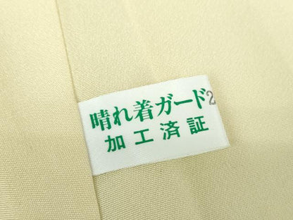 平和屋着物●訪問着 駒刺繍 絞り 舞桜 金彩 金通し地 正絹 逸品 DABB4382ps