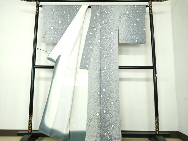 平和屋着物●上質な小紋　総絞り　霞間道　正絹　逸品　DABB4383ps