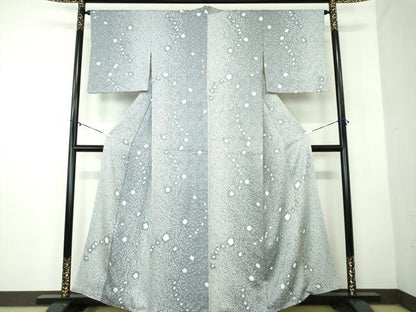 平和屋着物●上質な小紋　総絞り　霞間道　正絹　逸品　DABB4383ps