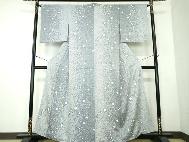 平和屋着物●上質な小紋　総絞り　霞間道　正絹　逸品　DABB4383ps