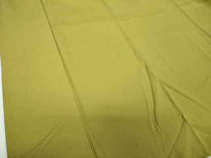平和屋着物●上質な色無地 根岸色 鬼しぼ縮緬 正絹 逸品 未使用 DABB4384ps