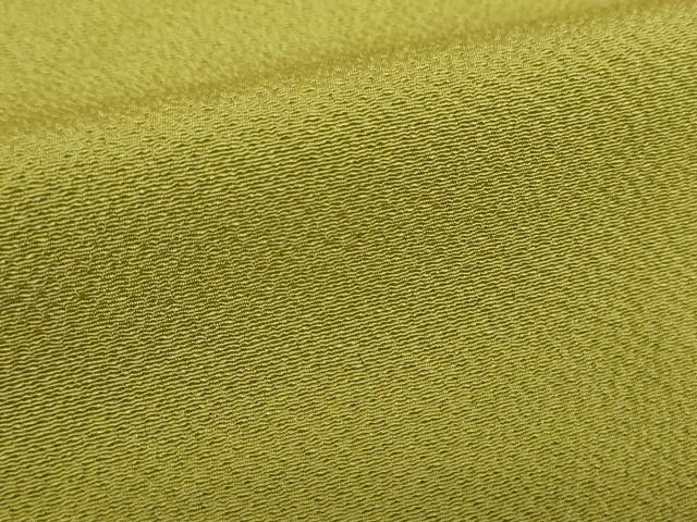 平和屋着物●上質な色無地 根岸色 鬼しぼ縮緬 正絹 逸品 未使用 DABB4384ps