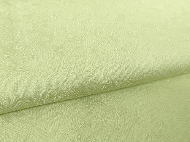 平和屋着物●上質な色無地 南天地紋 若菜色 さが美扱い 正絹 逸品 DABB4387ps