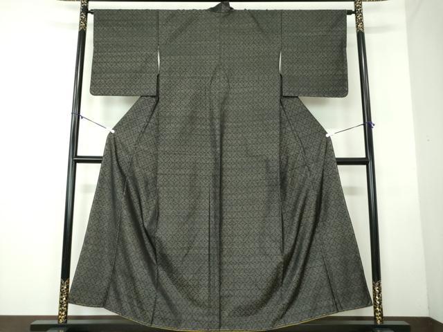 平和屋着物●本場大島紬 七宝文 正絹 逸品 未使用 DABB4388ps