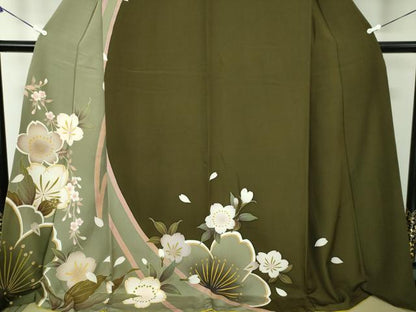 平和屋着物●訪問着 刺繍 舞桜 暈し染め 金彩 やまと誂製 ロング丈 正絹 逸品 DABB4393ps