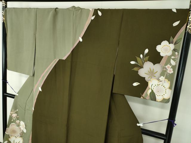 平和屋着物●訪問着 刺繍 舞桜 暈し染め 金彩 やまと誂製 ロング丈 正絹 逸品 DABB4393ps