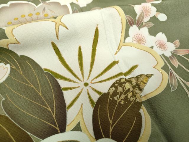 平和屋着物●訪問着 刺繍 舞桜 暈し染め 金彩 やまと誂製 ロング丈 正絹 逸品 DABB4393ps