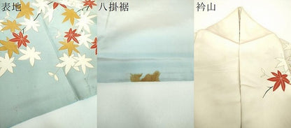 平和屋着物●訪問着 作家物 手刺繍 休み鳥 楓 暈し染め 金彩 小田急百貨店扱い 正絹 逸品 DABB4395ps