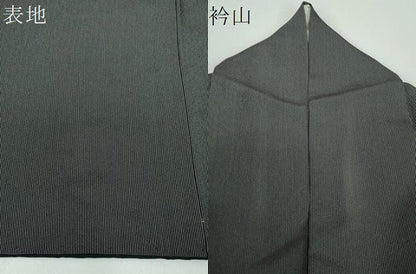 平和屋着物●江戸小紋 万筋 黒色×灰色 正絹 逸品 DABB4400ps