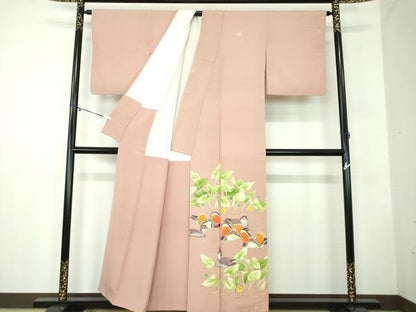 平和屋着物●本加賀友禅作家 柿本市郎 色留袖 鴛鴦花文 正絹 逸品 DABB4406ps