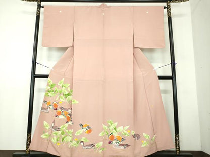 平和屋着物●本加賀友禅作家 柿本市郎 色留袖 鴛鴦花文 正絹 逸品 DABB4406ps