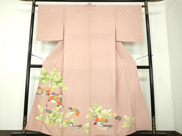 平和屋着物●本加賀友禅作家 柿本市郎 色留袖 鴛鴦花文 正絹 逸品 DABB4406ps