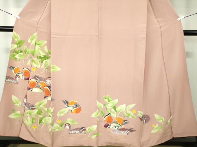 平和屋着物●本加賀友禅作家 柿本市郎 色留袖 鴛鴦花文 正絹 逸品 DABB4406ps