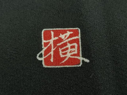 平和屋着物●染匠 久保耕 黒留袖 墨版友禅 刺繍 鴛鴦花文 金彩 仮絵羽 正絹 逸品 未使用 DABB4414ps