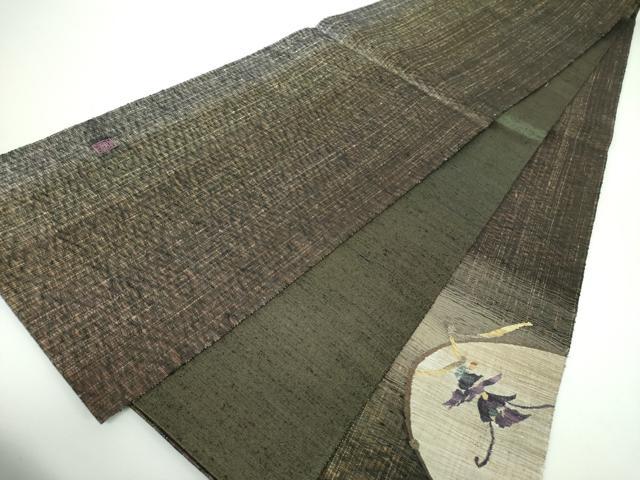 平和屋着物▽京の名門 じゅらく謹製 帝王紫 袋帯 スリーシーズン 春夏秋 すくい織 草花文 金糸 正絹 逸品 DABB4416ps