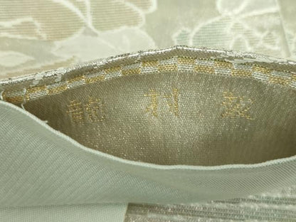 平和屋着物●龍村美術織物 龍村製 六通柄袋帯 花鳥苑錦 金銀糸 正絹 逸品 DABB4424ps