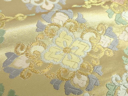 平和屋着物●織匠十一代目 篠屋宗兵衛 謹製 綴れ唐織 六通柄袋帯 華文錦唐織 花菱文 金銀糸 正絹 逸品 DABB4452ps