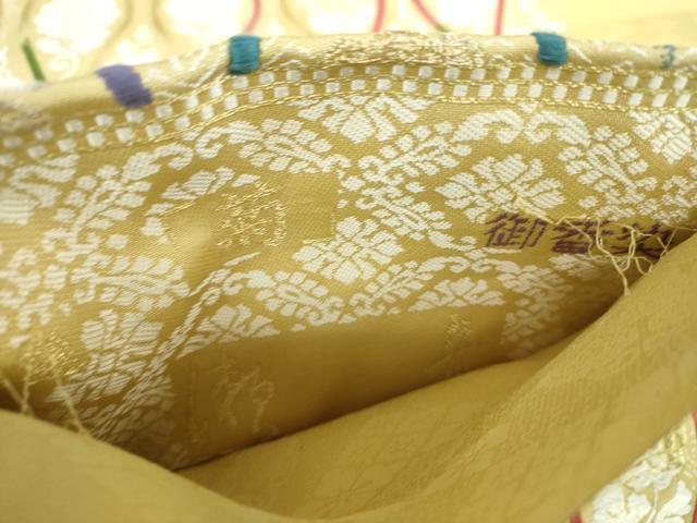 平和屋着物●西陣 いづくら謹製 六通柄袋帯 唐織 瀬音 御香染 宮むらさき 菊 金銀糸 証紙付き 正絹 逸品 未使用 DABB4463ps